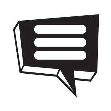 Speech bubble icon Illustration symbol design Stock Illustration