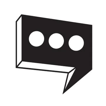 Speech bubble icon Illustration symbol design Stock Illustration