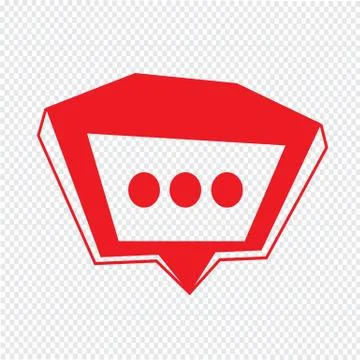 Speech bubble icon Illustration symbol design Stock Illustration