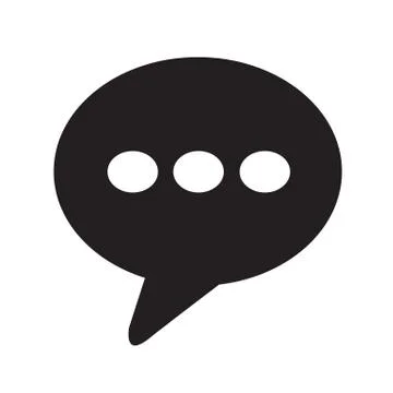 Speech bubble icon Illustration symbol design Stock Illustration