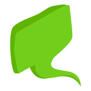 Speech bubble icon, isometric style Stock Illustration