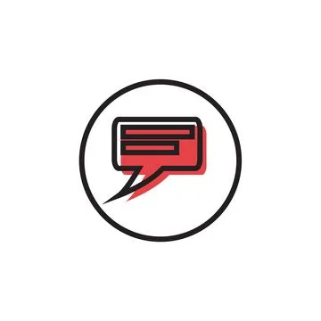 Speech bubble icon logo design. Chat icon vector. Speech bubble vector Ilustração Stock