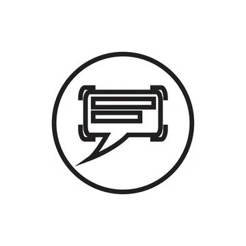 Speech bubble icon logo design. Chat icon vector. Speech bubble vector Stock-Illustration