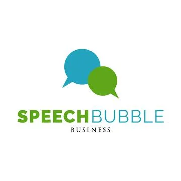Speech Bubble Icon Logo Design Template Stock Illustration