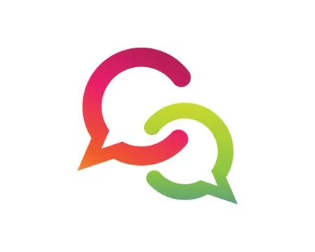 Speech bubble icon Logo template vector illustration vector Illustrazione stock