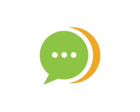 Speech bubble icon Logo template Stock Illustration