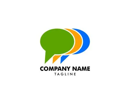 Speech bubble icon Logo template vector illustration Ilustración de archivo