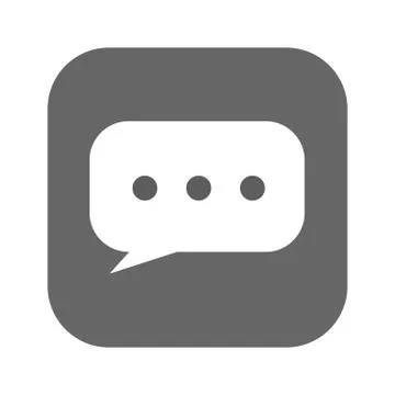 Speech bubble icon. One of set web icons Illustrazione stock