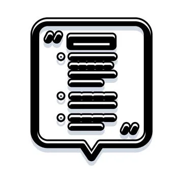 Speech bubble icon receiving important text message Stockillustratie