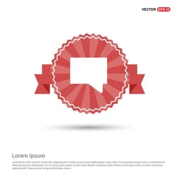 Speech bubble icon - Red Ribbon banner Stock Illustration