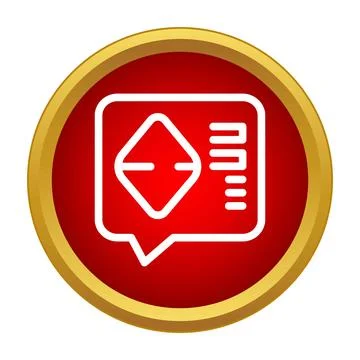 Speech bubble icon representing chat notification and communication Stock Illustration