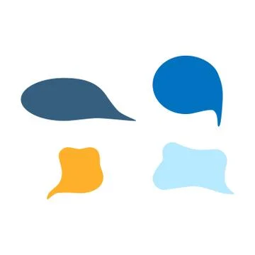 Speech bubble icon set. Chat symbol. Flat vector illustration isolated Illustrazione stock
