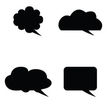 Speech bubble icon set Illustrazione stock