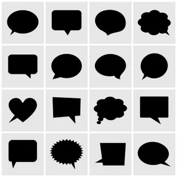 Speech bubble icon set Stock Illustration