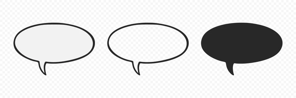 Speech Bubble Icon Set, Vector Illustration. Speech Bubble Collection and C.. Stock Illustration