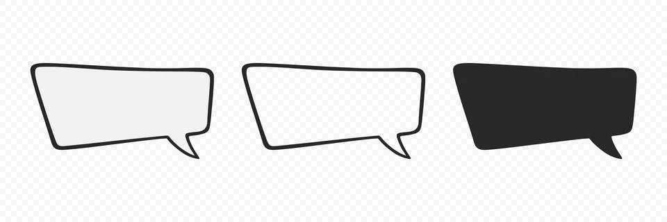 Speech Bubble Icon Set, Vector Illustration. Cartoon Speech Bubble Collecti.. Ilustração Stock