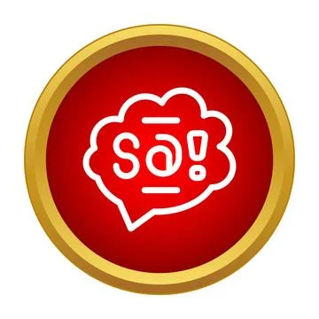 Speech bubble icon showing swearing or profanity concept Stock Illustration