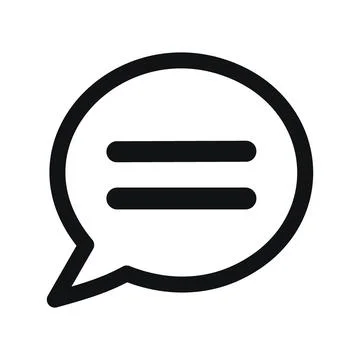 Speech bubble icon. Simple chat bubble icon, perfect for communication and .. Stock Illustration
