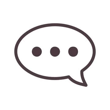 Speech bubble icon. Simple speech bubble icon with three dots. Perfect for .. Stock Illustration