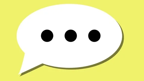 Speech bubble icon, social media communications emoji loop yellow Vídeos de archivo 85199136