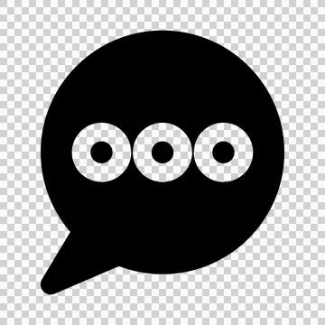 Speech Bubble Icon solid design Vector. Flat Black Illustration. イラスト素材