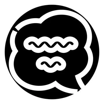 Speech bubble icon with sound wave symbol Stock Illustration