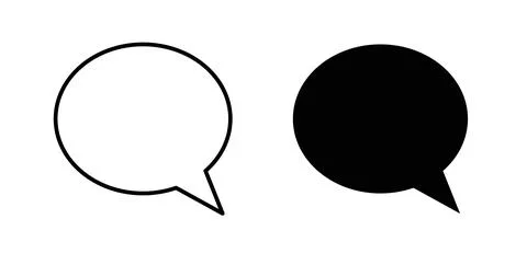 Speech bubble icon symbol. Flat Vector illustration Stock Illustration
