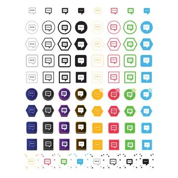 Speech bubble icon Talk and think Illustrazione stock
