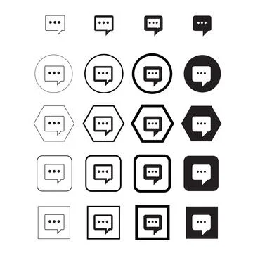 Speech bubble icon Talk and think Stock Illustration