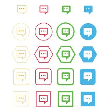 Speech bubble icon Talk and think Illustrazione stock