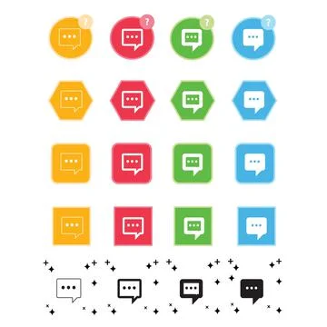 Speech bubble icon Talk and think Illustrazione stock