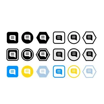 Speech bubble icon Talk and think Illustration