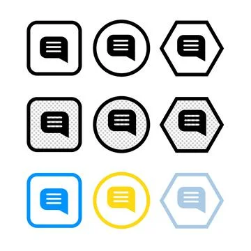 Speech bubble icon Talk and think Illustrazione stock
