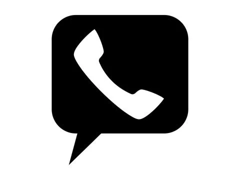 Speech Bubble Icon with Text Message and Phone, Chat Message Symbol for App.. Stock-Illustration