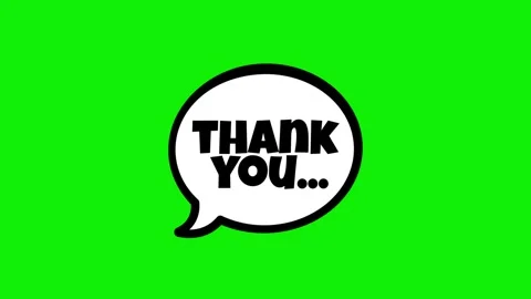 Speech bubble icon with text thank you on green background. Stock Footage 316080036