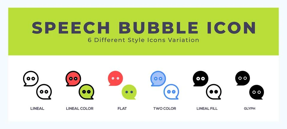 Speech bubble icon vector design illustration in trendy style Stock Illustration