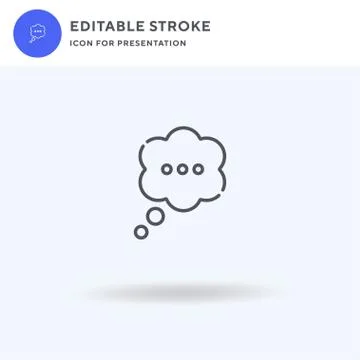 Speech Bubble icon vector, filled flat sign, solid pictogram isolated on whit Stock Illustration