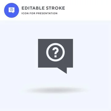 Speech Bubble icon vector, filled flat sign, solid pictogram isolated on white Illustrazione stock