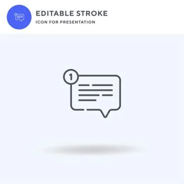 Speech Bubble icon vector, filled flat sign, solid pictogram isolated on white Illustrazione stock