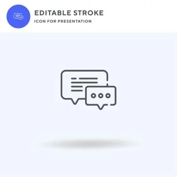 Speech Bubble icon vector, filled flat sign, solid pictogram isolated on white Illustrazione stock