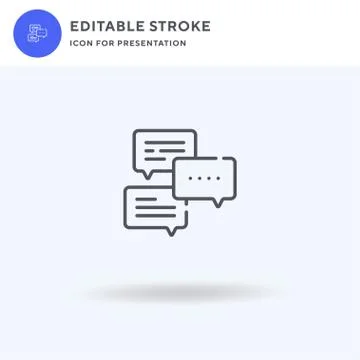 Speech Bubble icon vector, filled flat sign, solid pictogram isolated on white Stockillustratie