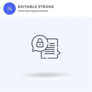 Speech Bubble icon vector, filled flat sign, solid pictogram isolated on white Stock Illustration