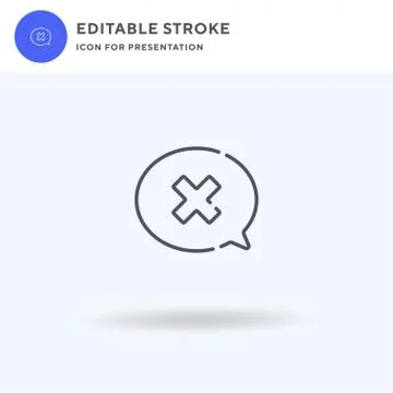 Speech Bubble icon vector, filled flat sign, solid pictogram isolated on white Illustrazione stock
