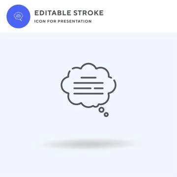 Speech Bubble icon vector, filled flat sign, solid pictogram isolated on white Illustrazione stock