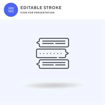 Speech Bubble icon vector, filled flat sign, solid pictogram isolated on white Illustrazione stock