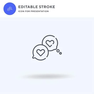Speech Bubble icon vector, filled flat sign, solid pictogram isolated on white Stock Illustration