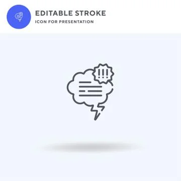 Speech Bubble icon vector, filled flat sign, solid pictogram isolated on white Stock Illustration