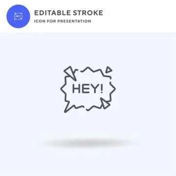 Speech Bubble icon vector, filled flat sign, solid pictogram isolated on white Illustrazione stock