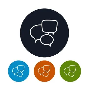 Speech bubble icon, vector illustration Stock Illustration