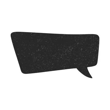Speech Bubble Icon, Vector Illustration. Grunge Speech Bubble Silhouette, Speech Stock Illustration